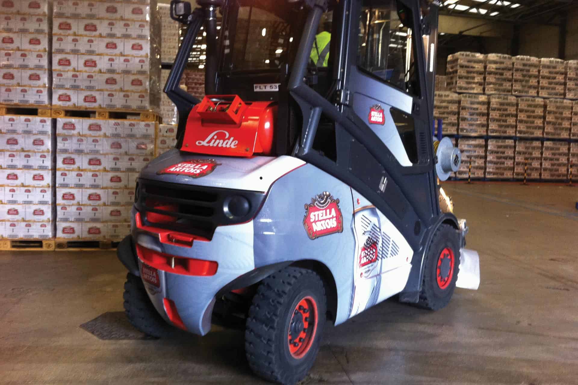 Inbev Forklift Truck - stella artois wrap