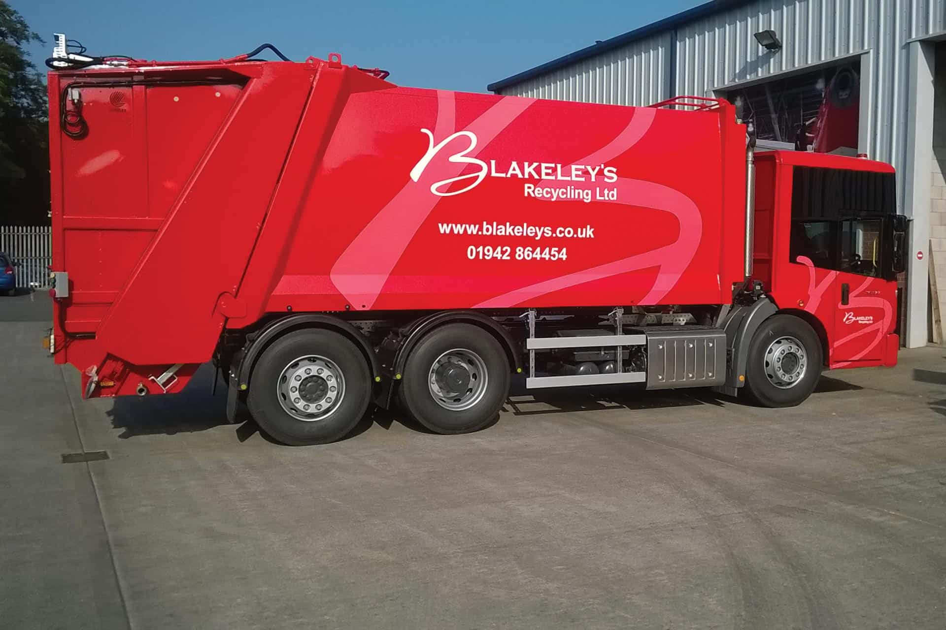 Blakeley's Recycling - digitally printed and contour cut graphics wagon