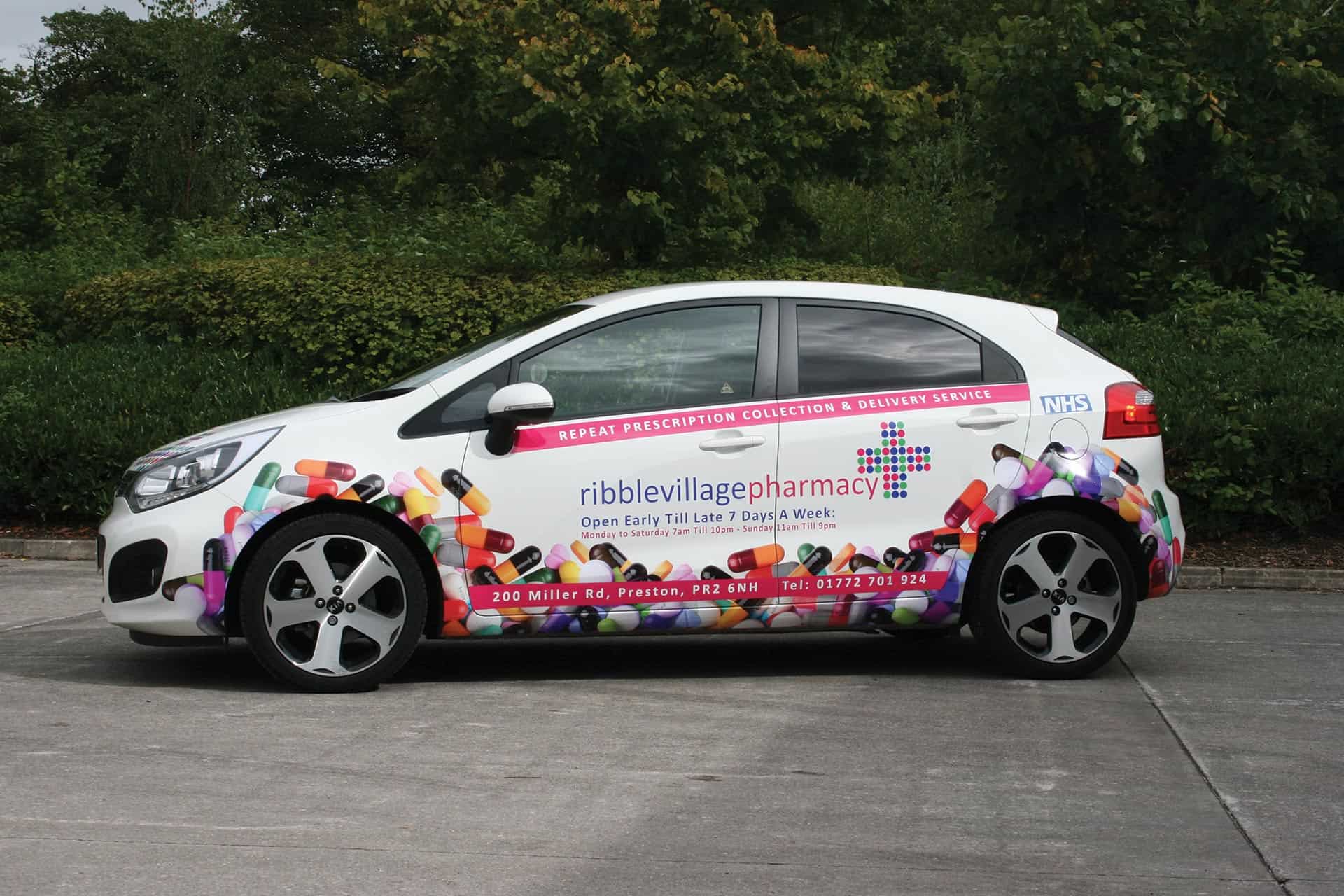 Ribble Village Pharmacy - vehicle graphics and part wrap